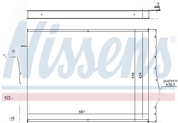 Радіатор, система охолодження двигуна, BMW X5 E70 (07-), BMW X6 E71-E72 (08-), Nissens 60823