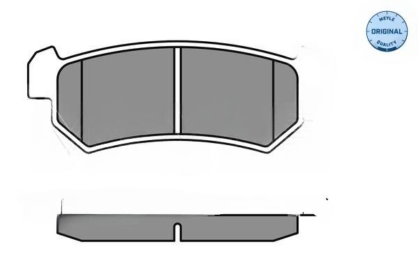 Комплект гальмівних накладок, дискове гальмо, Meyle 0252407114
