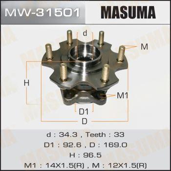 Комплект колісних підшипників, Masuma MW31501