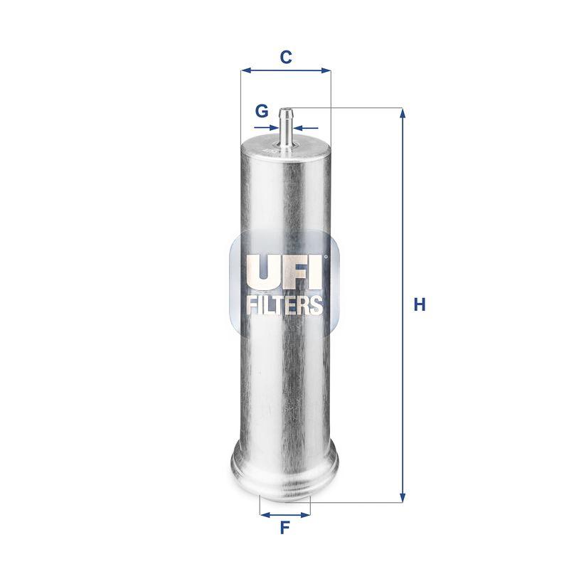 Фільтр палива, фільтрувальний елемент, BMW 1(E87)/3(E46)/5(E60)/5(F10)/7(F01)/X5(E70) 03- DIESEL, Ufi 31.851.00