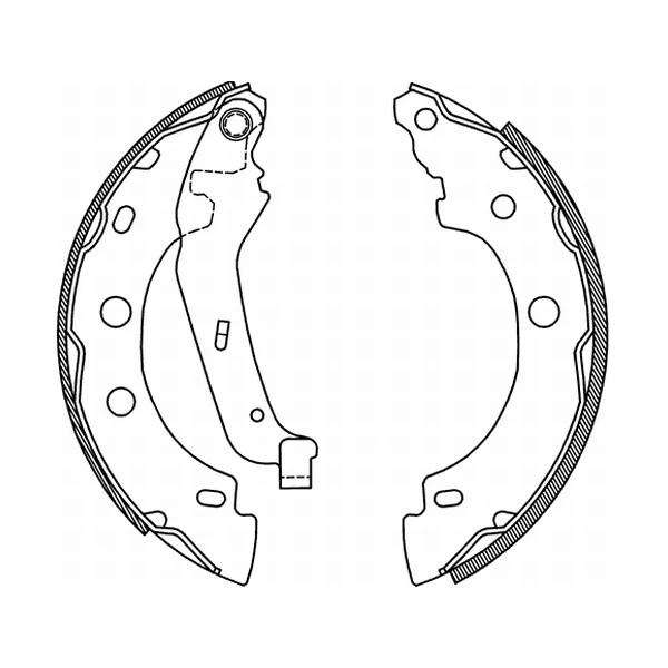 Комплект гальмівних колодок, задня вісь, 39мм, NISSAN Kubistar 03-08, RENAULT Clio 12- RENAULT Kangoo 97-07, Abe C0R013ABE