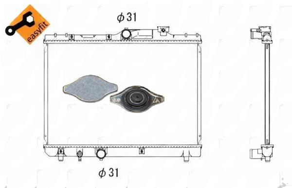 Радіатор, система охолодження двигуна, Nrf 53339