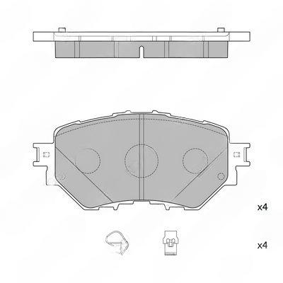 Комплект гальмівних накладок, дискове гальмо, Hi-Q SP4123