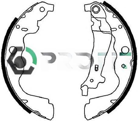 Комплект гальмівних колодок, задня вісь, 46мм, Profit 5001-4031