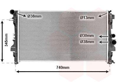 Радіатор, система охолодження двигуна, Van Wezel), Van Wezel 30002356