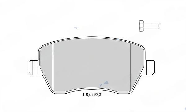 Комплект гальмівних накладок, дискове гальмо, Mando MBF015179