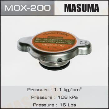 Запірна кришка, бак охолоджувальної рідини, Masuma MOX200