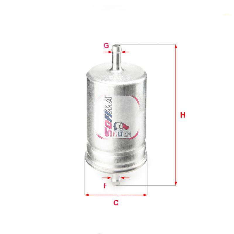 Фільтр палива, фільтрувальний елемент, opel/peugeot/seat/skoda/vw ~1,9-2,5 ~97-05, Sofima S1510B