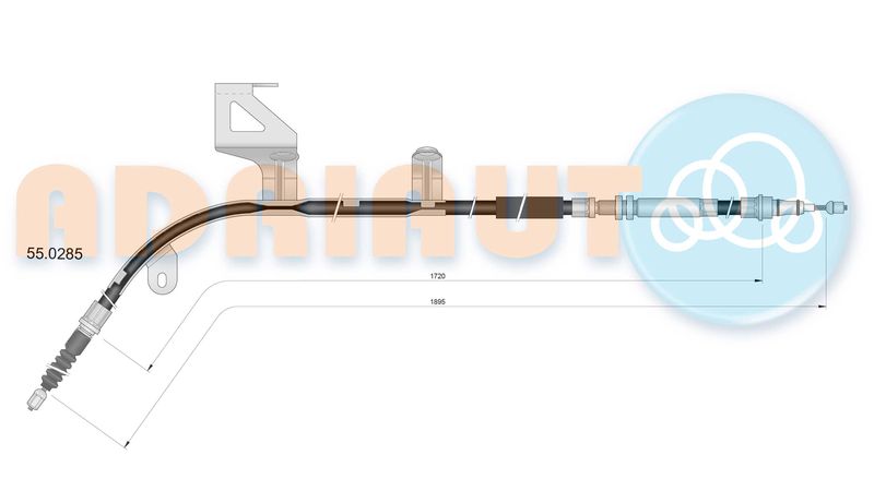 Тросовий привод, стоянкове гальмо, Adriauto 55.0285
