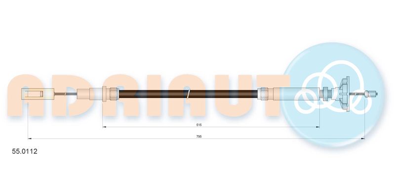 Тросовий привод, привод зчеплення, Adriauto 55.0112
