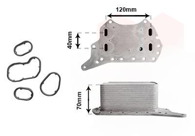 Охолоджувач оливи, моторна олива, Nissan/Opel/Renault, Van Wezel 33013701