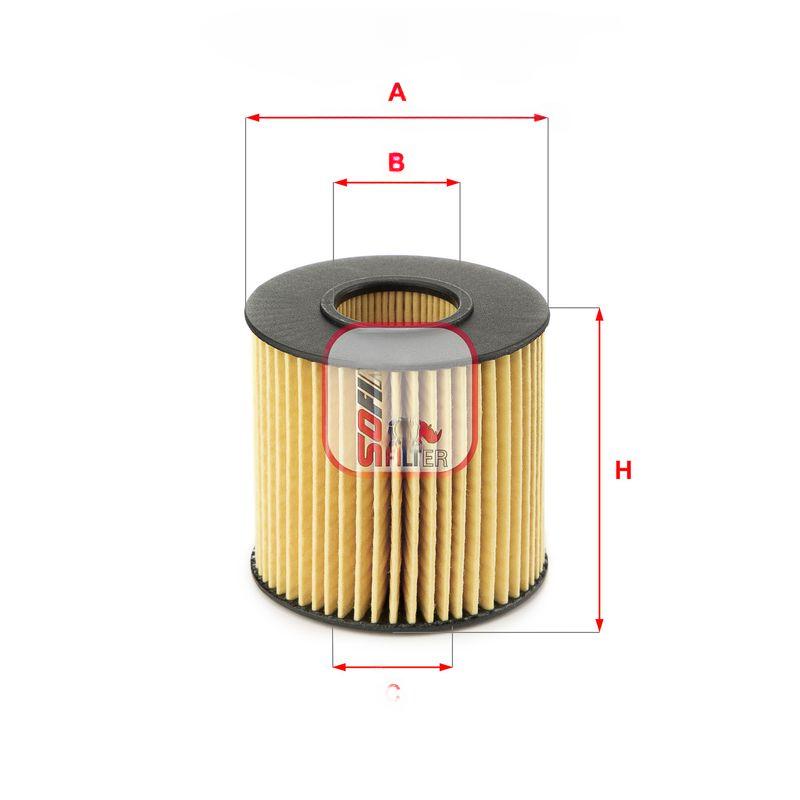 Оливний фільтр, фільтрувальний елемент, TOYOTA-LEXUS Camry VIII-RAV4 IV-Alphard II-ES serie-NX serie-NX serie, Sofima S5196PE