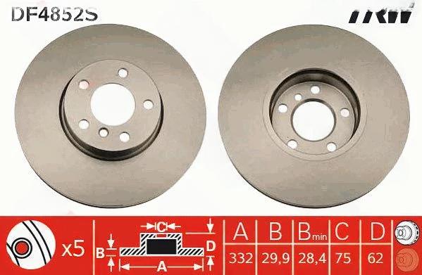 Гальмівний диск, Trw DF4852S