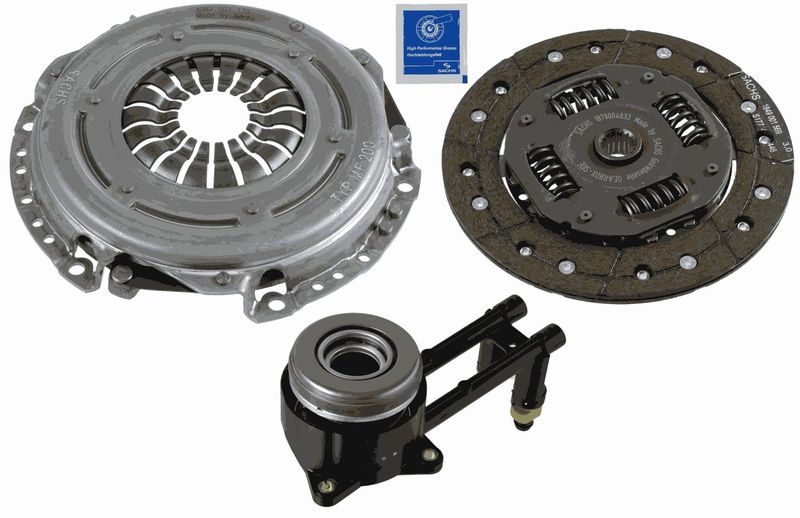 Комплект зчеплення, кільк. зубц. 17, 200мм, FORD Fiesta VI/KA+/B-Max "1,4-1,2-1,25" Kit plus CSC (08-17), Sachs 3000990314