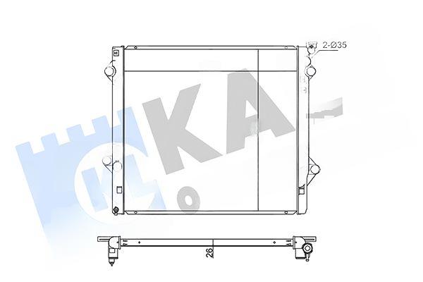 Радіатор, система охолодження двигуна, Kale Oto Radyatör 342180