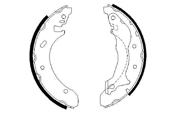 Комплект гальмівних колодок, Bosch 0986487330