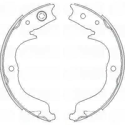 Комплект гальмівних колодок, стоянкове гальмо, Remsa 4748.00
