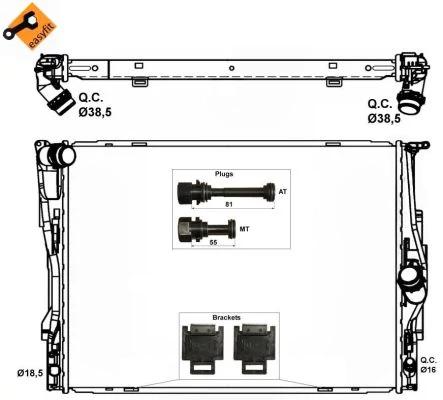 Радіатор, система охолодження двигуна, FIT, Nrf 53474