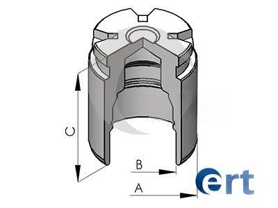 Поршень, гальмівний супорт, Ert 150523-C