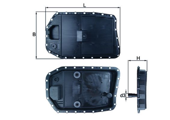 Оливний піддон, автоматична КП, BMW 04-13, Knecht HX154