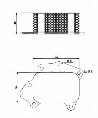 Охолоджувач оливи, моторна олива, CITROEN BERLINGO/PEUGEOT PARTNER 1.6HDI 05>, Nrf 31174