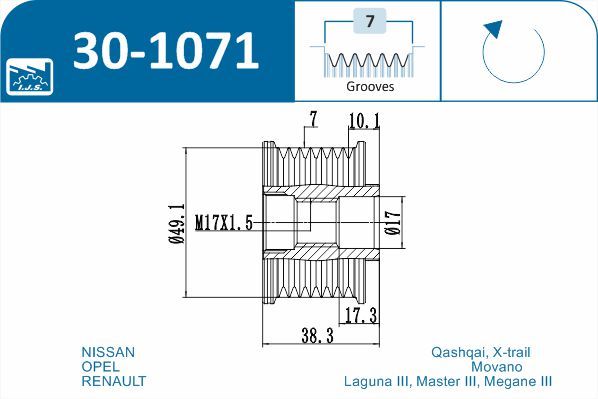 Механізм вільного ходу генератора, Ijs 30-1071