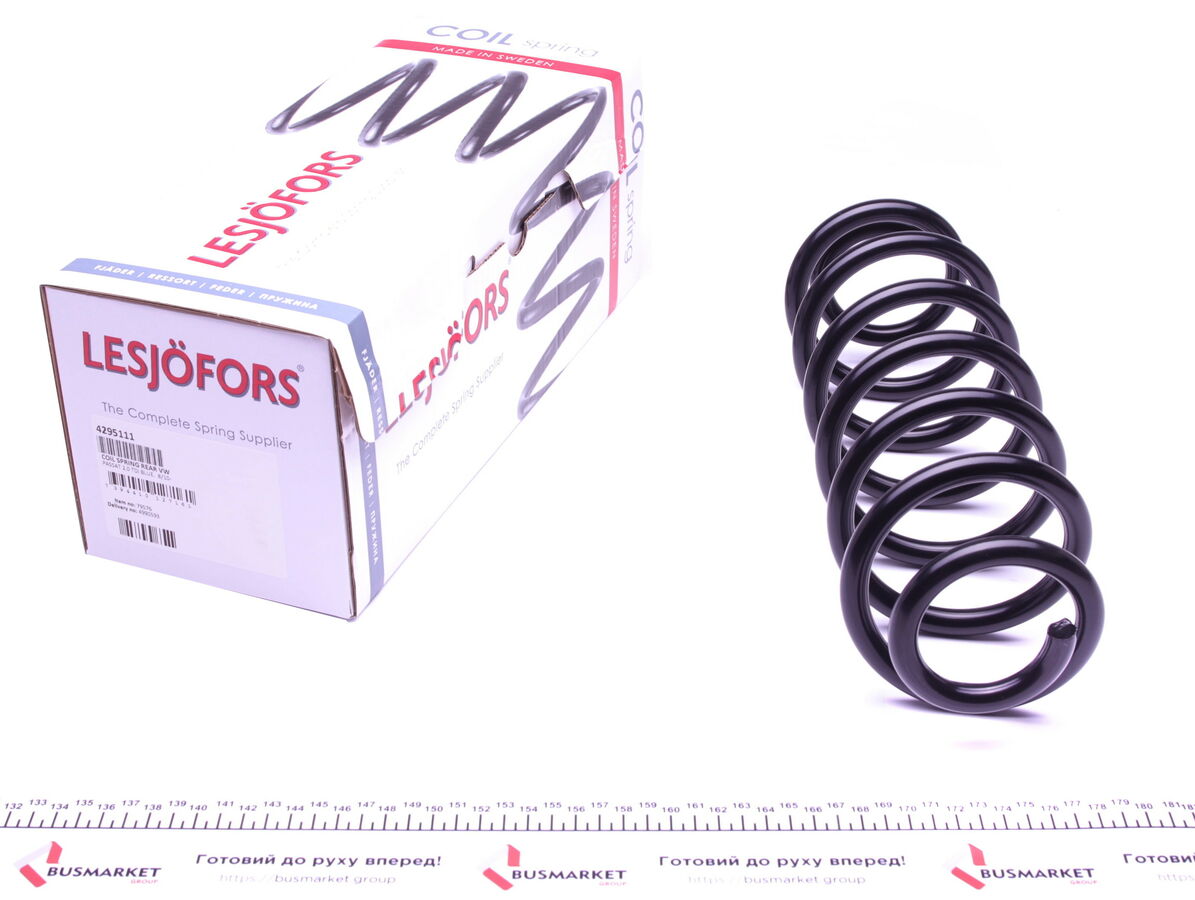 Ресора ходової частини, задня вісь, вита пружина, VW Passat B6 2.0BlueTDI 09-10 /B7 2.0TDI/4motion 10-14, Lesjöfors 4295111