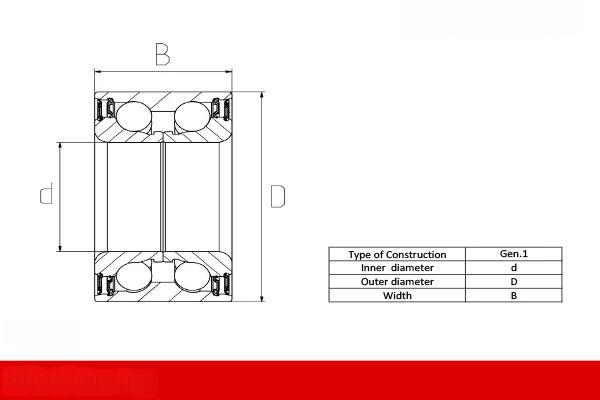 Комплект колісних підшипників, Fag 713667530