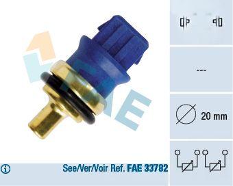 Датчик, температура охолоджувальної рідини, Fae 33780