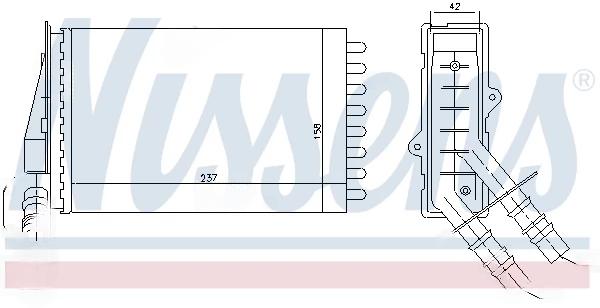 Теплообмінник, система опалення салону, RENAULT CLIO II (01-), Nissens 73374