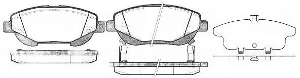Комплект гальмівних накладок, дискове гальмо, передня вісь, з акустичною системою попередження про знос, Toyota Avensis, Verso 2.2D 05-, Remsa 1453.02