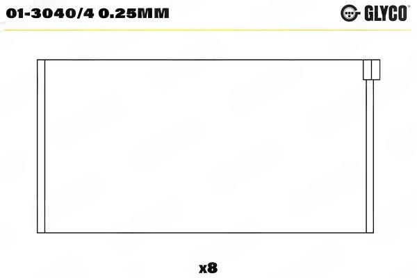 Підшипник шатуна, Glyco 01-3040/40.25MM