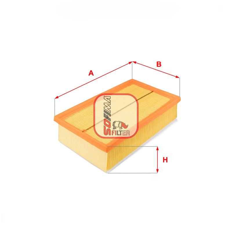 Повітряний фільтр, фільтрувальний елемент, Audi A3/Q2/Q3/TT/Skoda Octavia/SuperB/VW Golf/Passat/Tiguan 1., Sofima S3532A