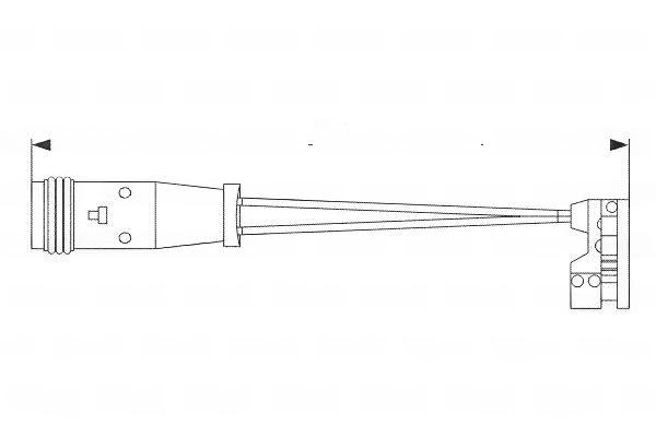 Конт. попер. сигналу, знос гальм. накл., Viano 03-, E (S211) Kombi 03-, Sprinter 06- VW Crafter 06-, Bosch 1987473006