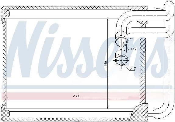 Теплообмінник, система опалення салону, HYUNDAI Sonata V (NF), Nissens 77622