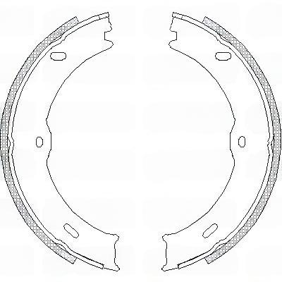 Комплект гальмівних колодок, стоянкове гальмо, Remsa 4746.00