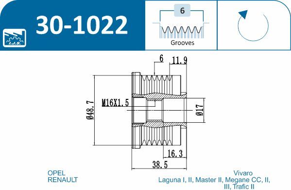 Механізм вільного ходу генератора, Ijs 30-1022