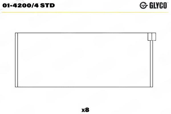 Підшипник шатуна, Glyco 01-4200/4STD