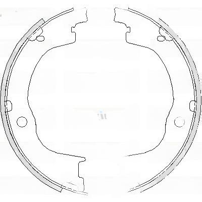 Комплект гальмівних колодок, стоянкове гальмо, Woking Z4749.00