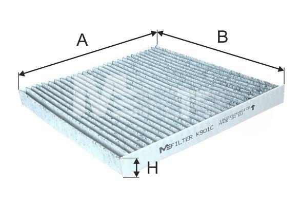 Фільтр, повітря у салоні, Mfilter K901C