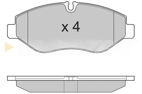 Комплект гальмівних накладок, дискове гальмо, Bremsi BP3324