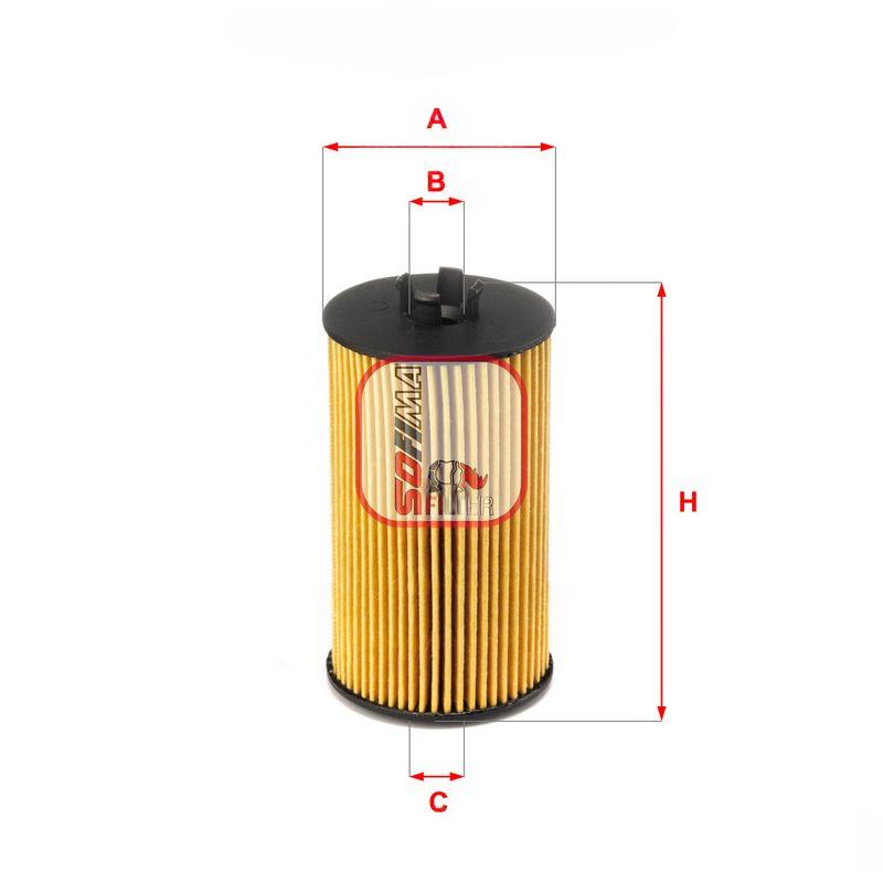 Оливний фільтр, фільтрувальний елемент, Opel Astra/Insignia 1.0-1.8/Combo 1.4i 16V 05-, Sofima S5064PE