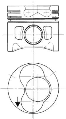 Поршень, Audi/VW 81.0 2.5TDI AGX/ACV (CYL 3-5) /08-501500-00, Kolbenschmidt 99743700