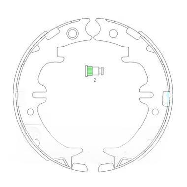 Комплект гальмівних колодок, стоянкове гальмо, LEXUS GS 93-05/IS 01-/LS 94-/TOYOTA AVENSIS VERSO 01-/RAV4 II, Nipparts N3502083