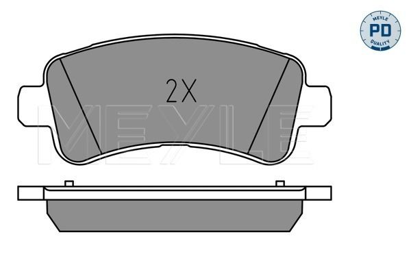 Комплект гальмівних накладок, дискове гальмо, Meyle 0252598721/PD