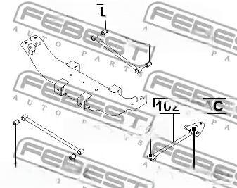 Опора, важіль підвіски, Febest CHAB-LAC1