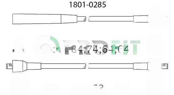 Комплект проводів високої напруги, Profit 1801-0285