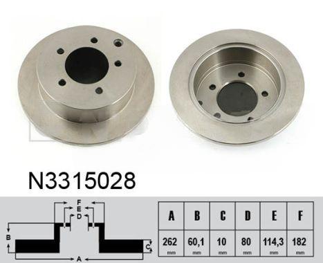 Гальмівний диск, Nipparts N3315028
