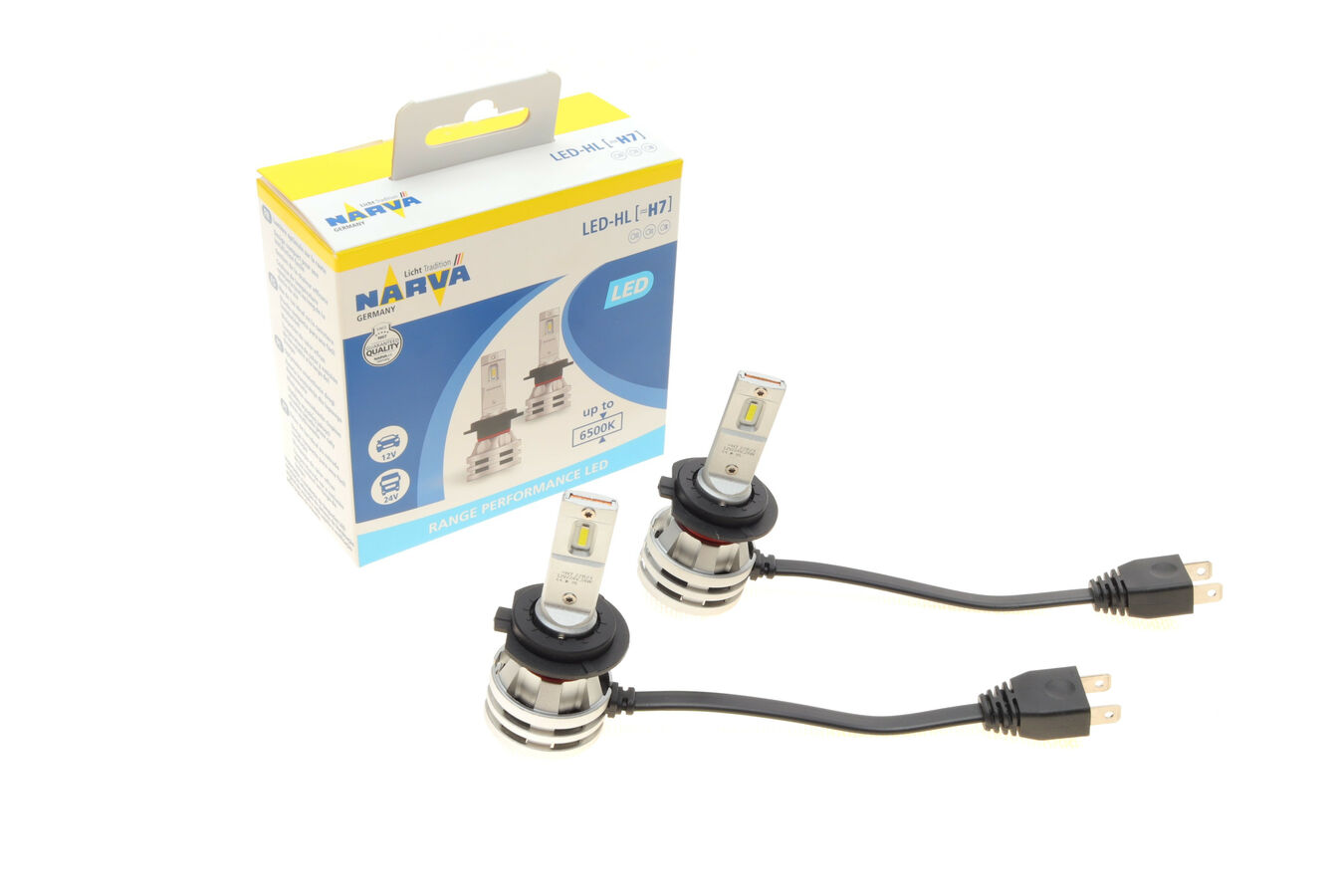 Автолампа, Range Performance LED H7 12/24V 24W 6500K (2 ш, Narva 180333000