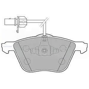 Комплект гальмівних накладок, дискове гальмо, Delphi LP1801